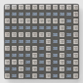 Ihr Logo oder hochgeladenes Bild | Geometrisches M Steinuntersetzer