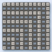 Ihr Logo oder hochgeladenes Bild | Geometrisches M Steinuntersetzer