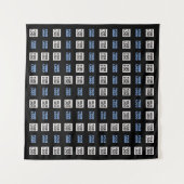 Ihr Logo oder hochgeladenes Bild | Geometrisches M Wandteppich (Vorderseite (Horizontal))