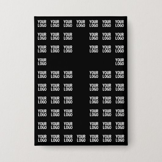 Ihr Logo oder hochgeladenes Bild | Kreuzmuster Button (Vorderseite)