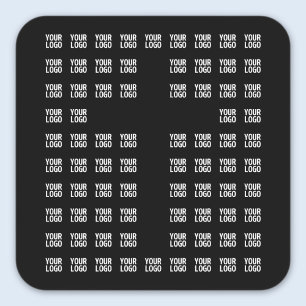 Ihr Logo oder hochgeladenes Bild Kreuzmuster Quadratischer Aufkleber