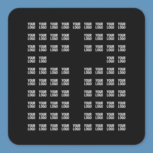 Ihr Logo oder hochgeladenes Bild | Kreuzmuster Quadratischer Aufkleber