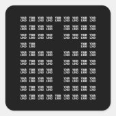 Ihr Logo oder hochgeladenes Bild | Kreuzmuster Quadratischer Aufkleber (Vorderseite)