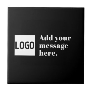 Ihr Logo oder hochgeladenes Bild und editierbarer Fliese