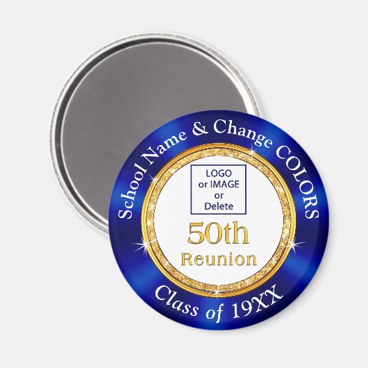 Ihr LOGO oder IMAGE, 50. Klasse Wiedersehen Gesche Magnet (Vorderseite/Rückseite)