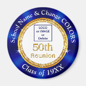 Ihr LOGO oder IMAGE, 50. Klasse Wiedersehen Gesche Magnet (Vorne)