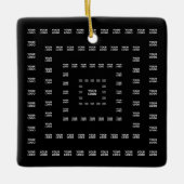Ihr Logo oder irgendein Design/Bild | Quadratmuste Keramikornament (Vorderseite)