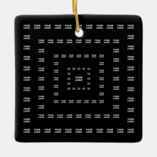 Ihr Logo oder irgendein Design/Bild | Quadratmuste Keramikornament (Vorderseite)