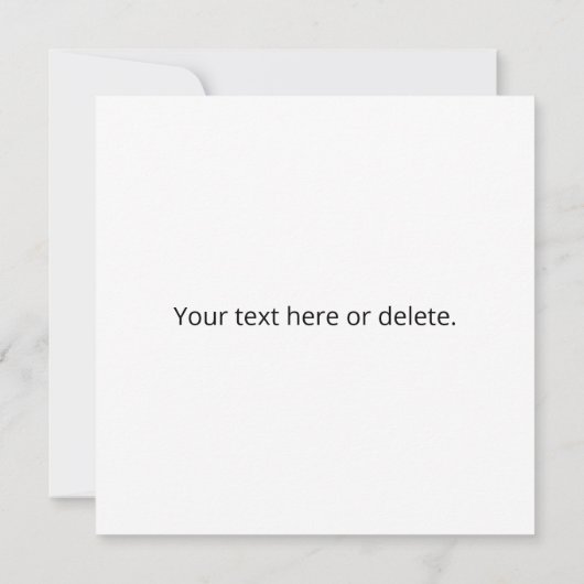 Ihr Logo oder irgendein Design/Bild | Quadratmuste Mitteilungskarte (Rückseite)