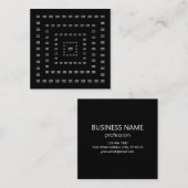 Ihr Logo oder irgendein Design/Bild | Quadratmuste Quadratische Visitenkarte (Vorne/Hinten)