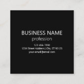 Ihr Logo oder irgendein Design/Bild | Quadratmuste Quadratische Visitenkarte (Rückseite)