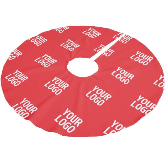 Ihr Logo oder jedes Bild/Design automatisch geglie Polyester Weihnachtsbaumdecke (Schrägansicht)