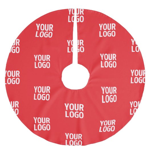 Ihr Logo oder jedes Bild/Design automatisch geglie Polyester Weihnachtsbaumdecke (Vorderseite)