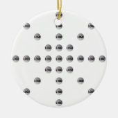 Ihr Logo oder jedes hochgeladene Bild | Star Patte Keramik Ornament (Vorne)
