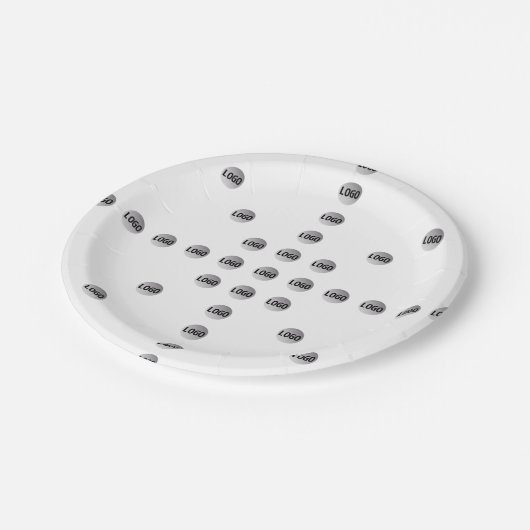 Ihr Logo oder jedes hochgeladene Bild | Star Patte Pappteller (Schrägansicht)