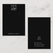 Ihr Logo-Ohrring und Ihr Nekklace-Display-Inhaber Visitenkarte (Vorne/Hinten)