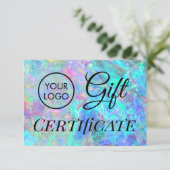 Ihr Logo Opal Geschenkgutschein (Stehend Vorderseite)