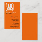 Ihr Logo - Orange Visitenkarte (Vorne/Hinten)