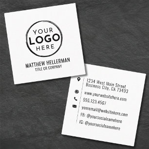 Ihr Logo Professionell Minimalistisch Quadratische Visitenkarte