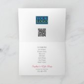 Ihr Logo, QR-Code, Bus. Name, Blumenkreiszeichen Dankeskarte (Innenseite)