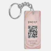 Ihr Logo QR Code Business Berufliches Marketing Schlüsselanhänger (Vorderseite links)