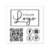 Ihr Logo QR Code Custom Social Media Business Permastempel (Design)