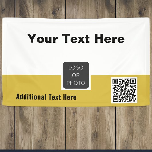 Ihr Logo QR Code Einfach Minimal Business Banner