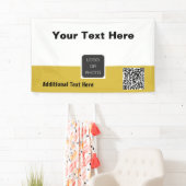 Ihr Logo QR Code Einfach Minimal Business Banner (Insitu)
