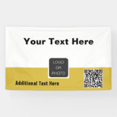 Ihr Logo QR Code Einfach Minimal Business Banner (Horizontal)