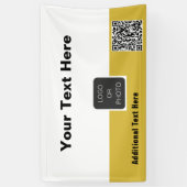 Ihr Logo QR Code Einfach Minimal Business Banner (Vertikal)