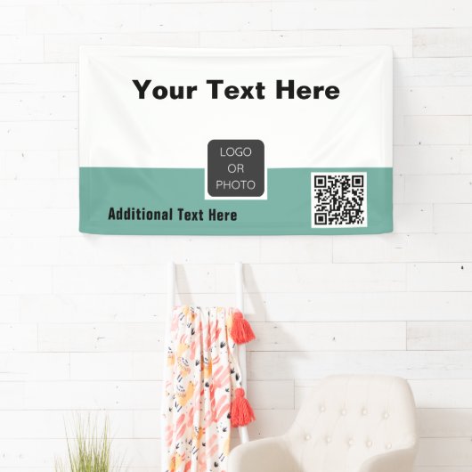 Ihr Logo QR Code Einfach Minimal Business Banner (Insitu)