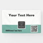 Ihr Logo QR Code Einfach Minimal Business Banner (Horizontal)
