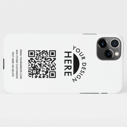 Ihr Logo & QR Code Geschäftswerbung iPhone Cas Hülle (Rückseite (Horizontal))