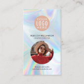 Ihr Logo QR Code Holographic Employee-Foto Visitenkarte (Vorderseite)