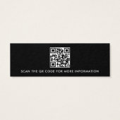 Ihr Logo QR Code schwarze Ohrring-Display-Karte (Rückseite)