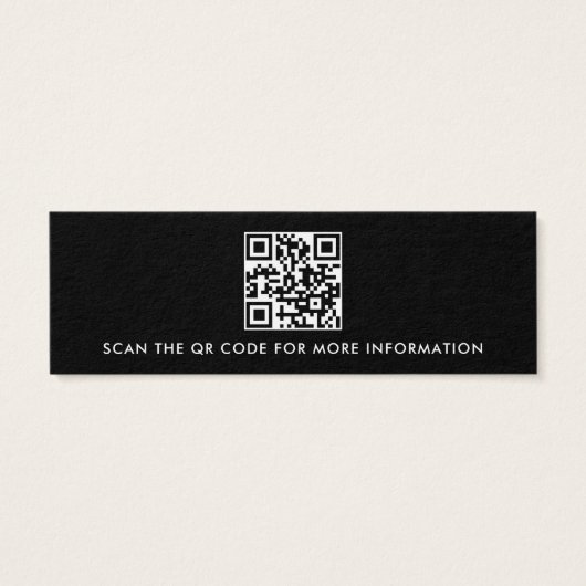 Ihr Logo QR Code schwarze Ohrring-Display-Karte (Rückseite)
