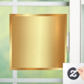 Ihr Logo QR Code Text Glam Gold Blank Hintergrund Fensteraufkleber (Zuhause)