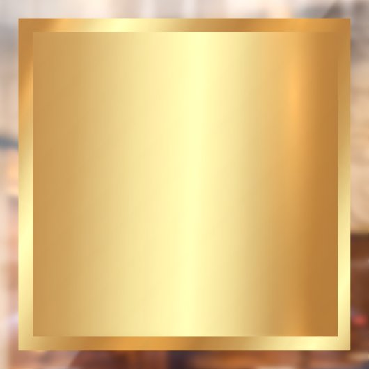 Ihr Logo QR Code Text Glam Gold Blank Hintergrund Fensteraufkleber (Blatt 2)