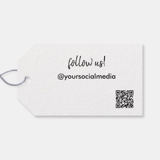 Ihr Logo QR Code Vielen Dank Geschenkanhänger (Rückseite Horizontal)