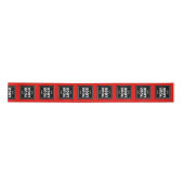 Ihr Logo - Quadrat - Hintergrund SCHWARZ Satinband (Vorderseite)