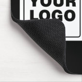 Ihr Logo - Quadrat - Hintergrund WEISS + QR-Code Mousepad (Ecke)