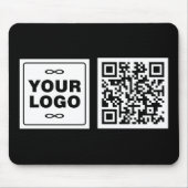Ihr Logo - Quadrat - Hintergrund WEISS + QR-Code Mousepad (Vorne)