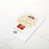 Ihr Logo Red Geschenkboxen Fireworks Business Gebu Folieneinladung (Gedreht)