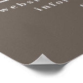 Ihr Logo Retro-Modern Beige & Hellgrau Poster (Ecke)