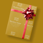 Ihr Logo retro-modern dunkles und helles Gold Geschenkpapier