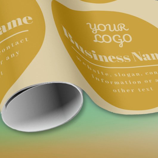 Ihr Logo retro-modern dunkles und helles Gold Geschenkpapier