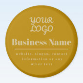 Ihr Logo retro-modern dunkles und helles Gold Magnet