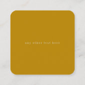 Ihr Logo retro-modern dunkles und helles Gold Quadratische Visitenkarte (Rückseite)