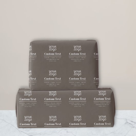 Ihr Logo Retro-Modern Moderne, Beige & Hellgrau Geschenkpapier