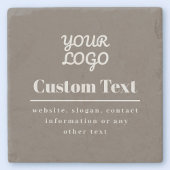 Ihr Logo Retro-Modern Moderne, Beige & Hellgrau Steinuntersetzer